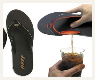 Flask Sandals with Hidden Compartment