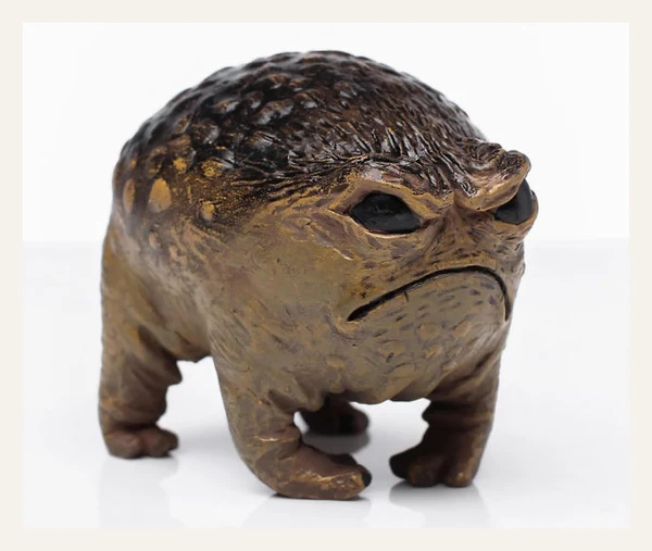 Grumpy Toad Resin Statue