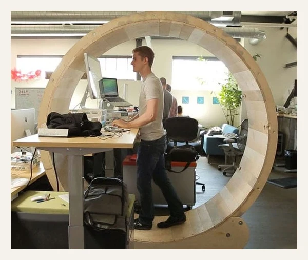 Hamster Wheel Standing Desk