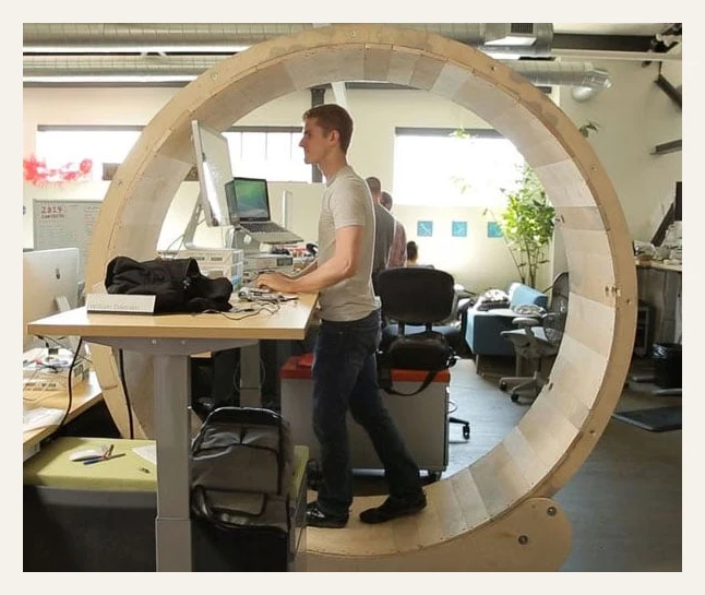 Hamster Wheel Standing Desk